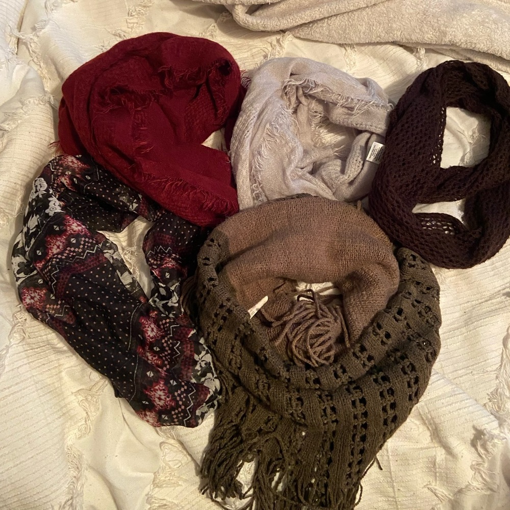 multicolored wrap scarves